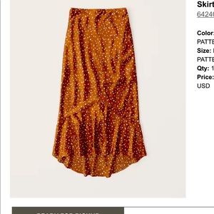 Abercrombie & Fitch midi satin skirt